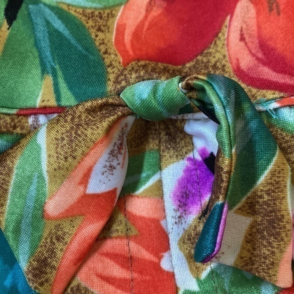 GABAR RETRO BATHING SUIT 70s/80s Small floral Made in USA - Picture 11 of 12